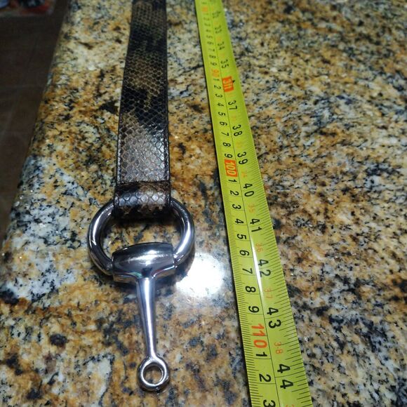 Via Spiga Women's Snake Print Leather Belt Size M-XL Adjustable Belt Buckle - Picture 12 of 16